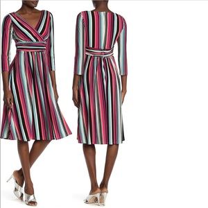 London times multi striped dress